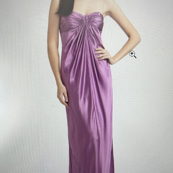 Laundry by Shelli Segal Strapless Charmeuse Gown Royal Blue Size 8 EUC - Picture 4 of 4